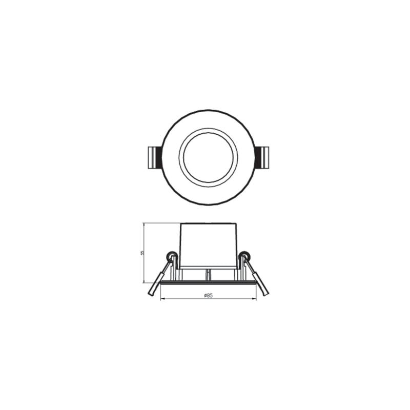 Foco Downlight LED Regulável 5W PHILIPS Dive Corte Ø 70 mm