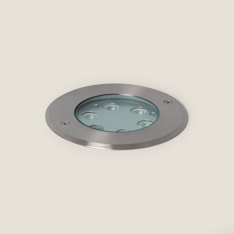 Foco Exterior LED 7W Encastrável de Chão Aço Inox