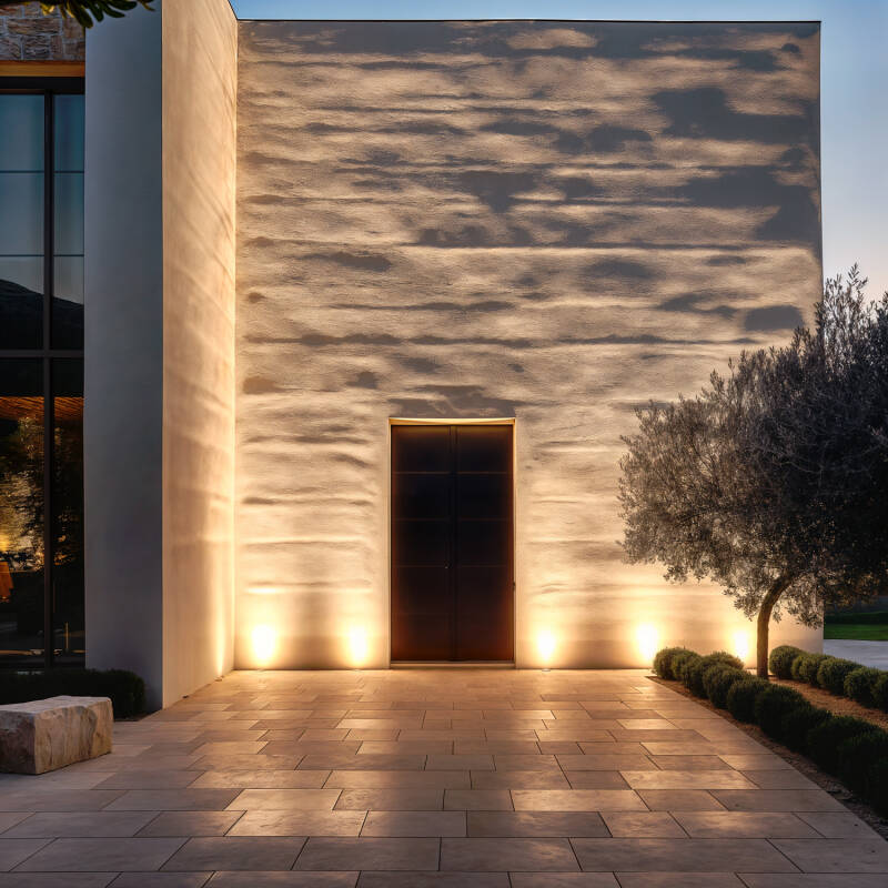 Foco Exterior LED 7W Encastrável de Chão Aço Inox