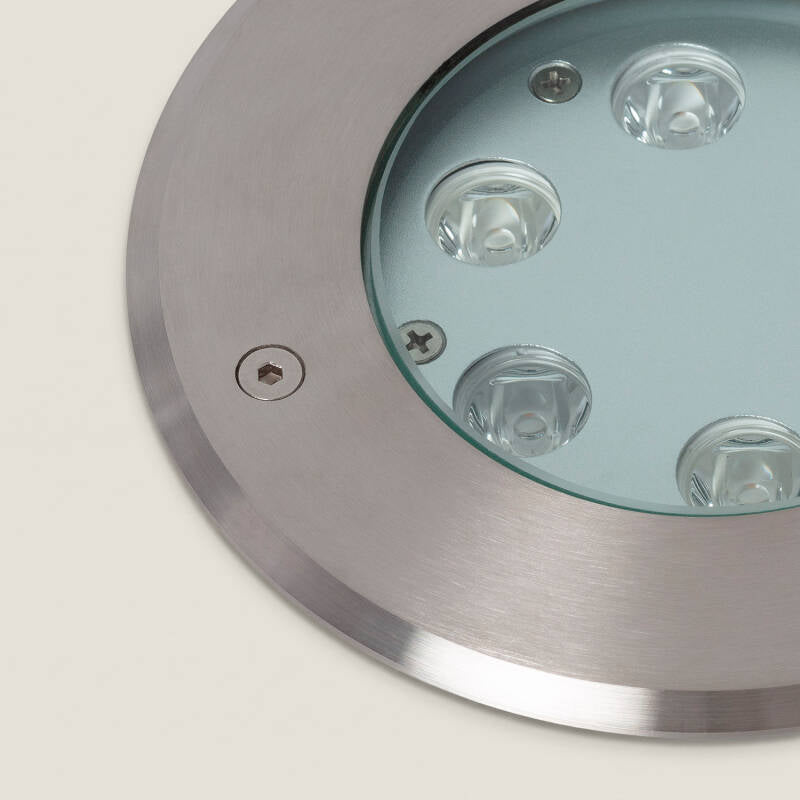 Foco Exterior LED 7W Encastrável de Chão Aço Inox