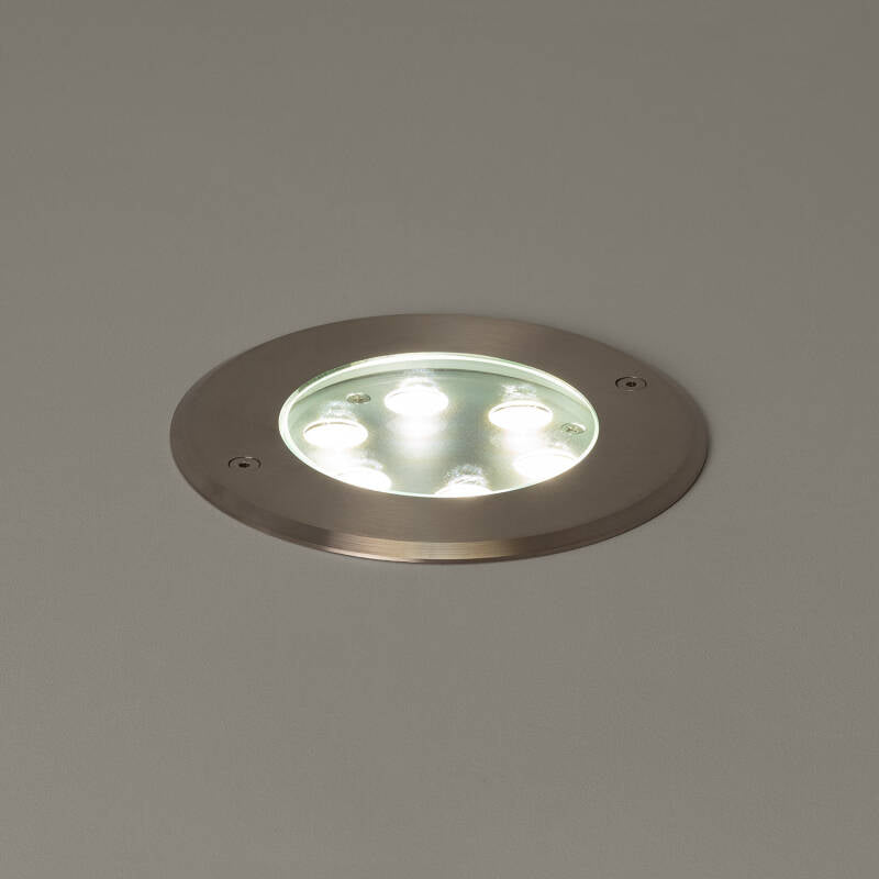 Foco Exterior LED 7W Encastrável de Chão Aço Inox