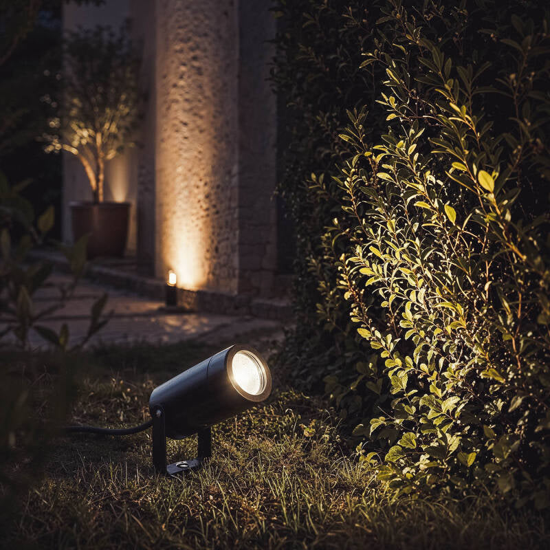 Foco Exterior LED com Espeto Leaf para Lâmpada GU10