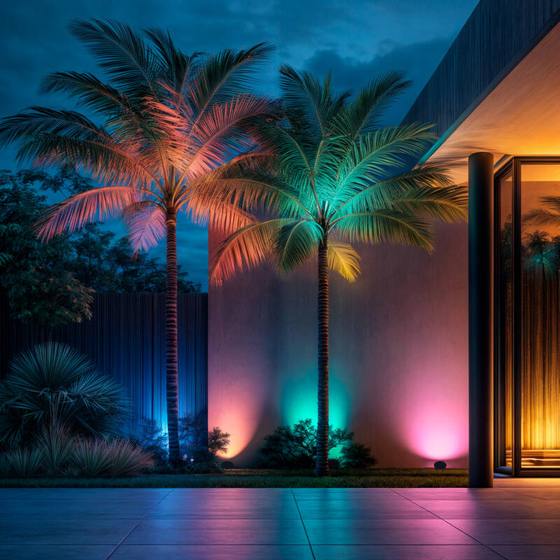 Foco Exterior LED RGB 18W IP67 com Espeto Colmar
