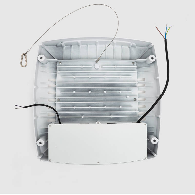 Foco LED Canopy Especial Posto de Gasolina 100W LUMILEDS 150lm/W Driver Philips Xitanium Regulável 1-10V
