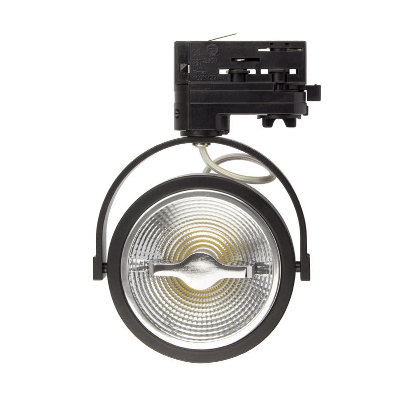Foco LED Cree AR111 15W Regulável Preto para Calha Trifásico