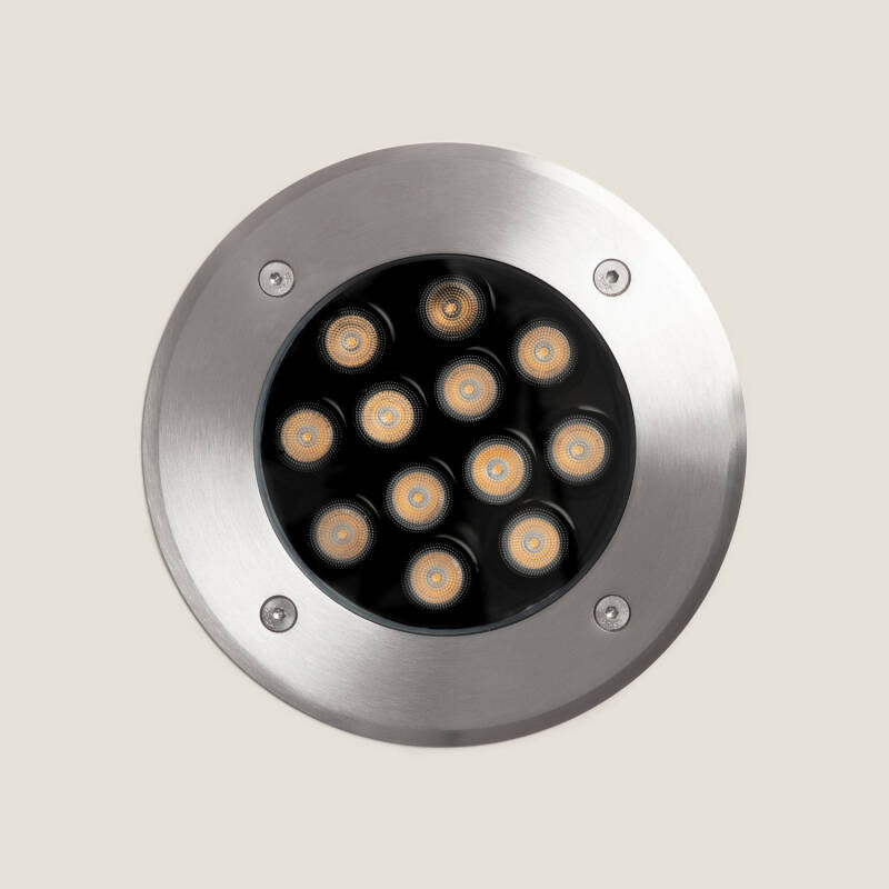 Projetor Exterior LED 12W Solid, embutido no solo, em inox, Hallo