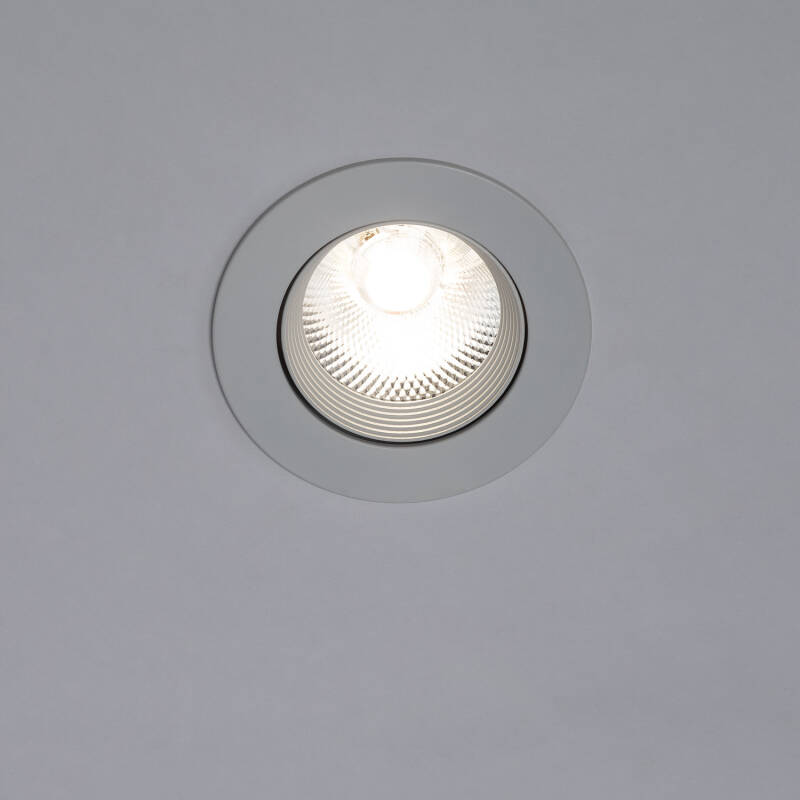 Foco LED Downlight LED 5W COB Direcionável Circular Branco Corte Ø 70 mm CRI92 Expert Color