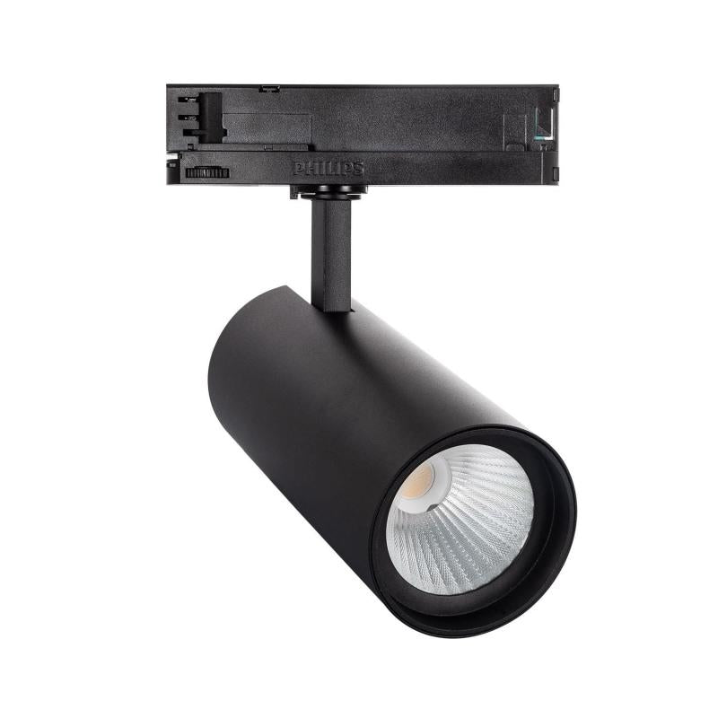 Foco LED d'Angelo Preto 30W LIFUD para Calha Trifásico