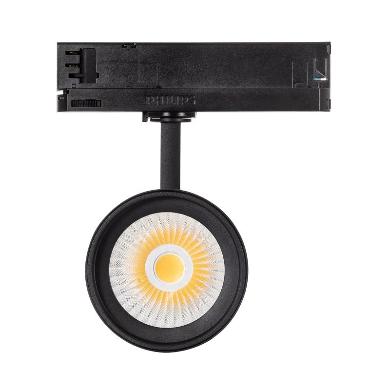 Foco LED d'Angelo Preto 30W LIFUD para Calha Trifásico