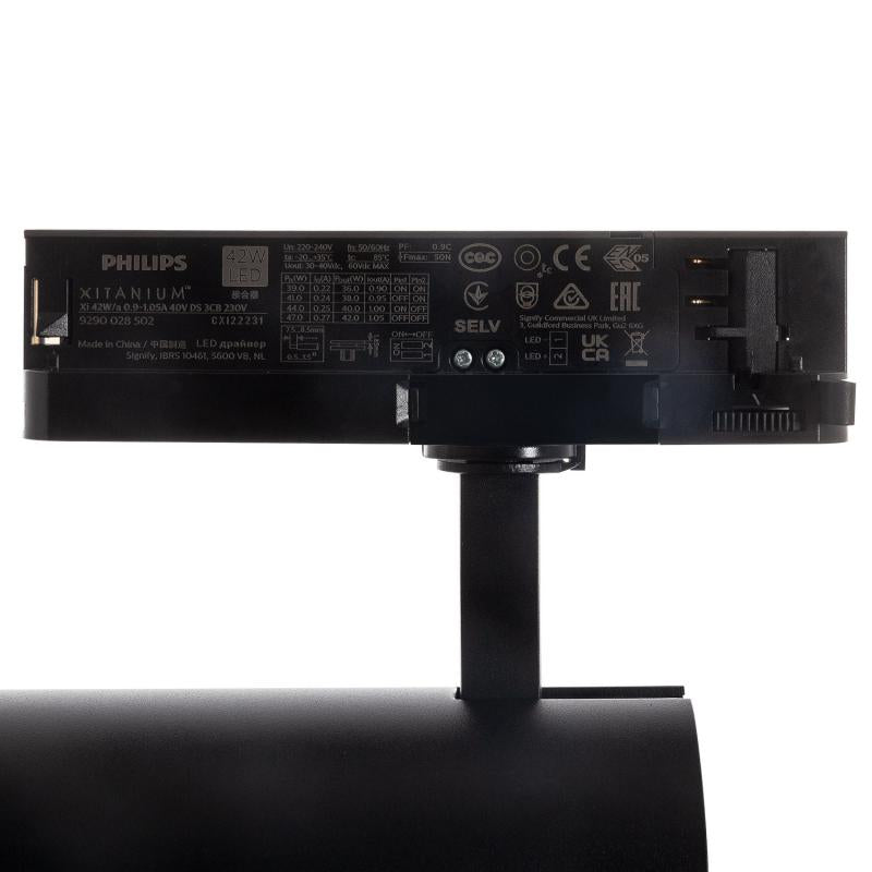 Foco LED d'Angelo Preto 30W LIFUD para Calha Trifásico