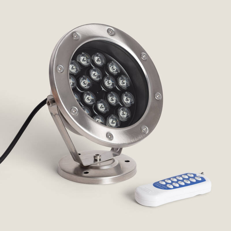 Foco LED RGB de Superfície 12V 18W Submersível IP68
