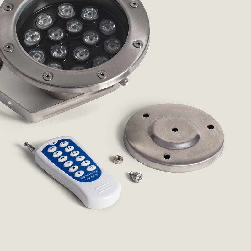 Foco LED RGB de Superfície 24V DC 15W Submersível IP68