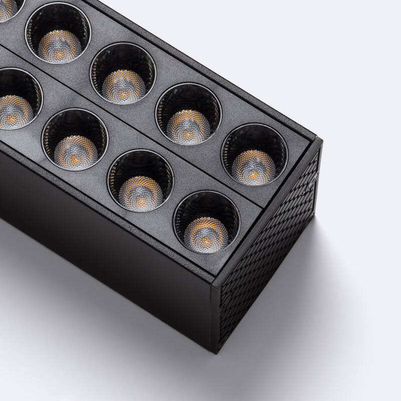 Foco Linear Ótico LED de Superfície 300mm 24W CRI90 UGR16