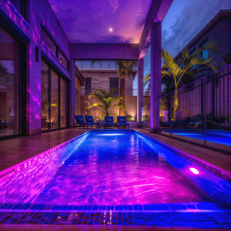 Foco LED RGB Submersível para Piscina, 12 V CA, IP68, Aço Inoxidável, 20 W, XtraPool