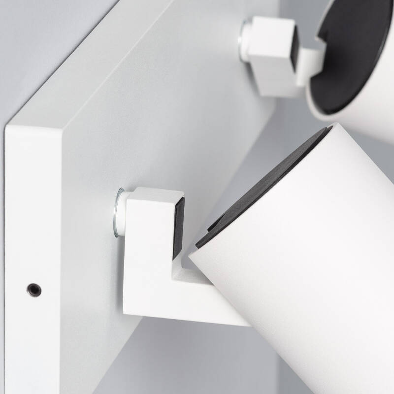Foco Porta Lâmpadas Duplo de Superfície Direccionável de Aluminio Gylu para Lâmpadas GU10
