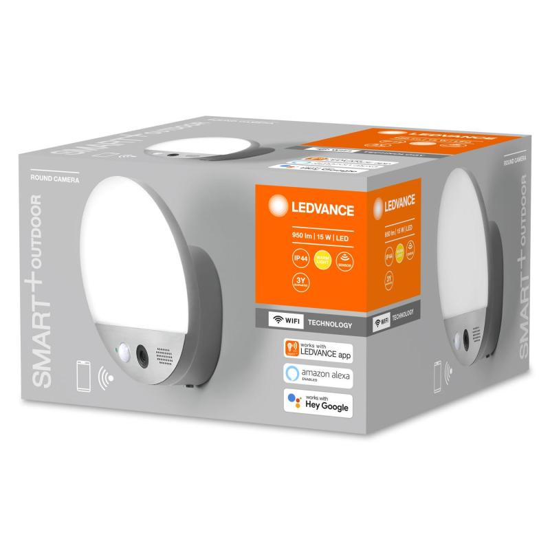 Câmera de Vigilância Exterior Smart WiFi com Projetor LED 15W LEDVANCE 4058075564480