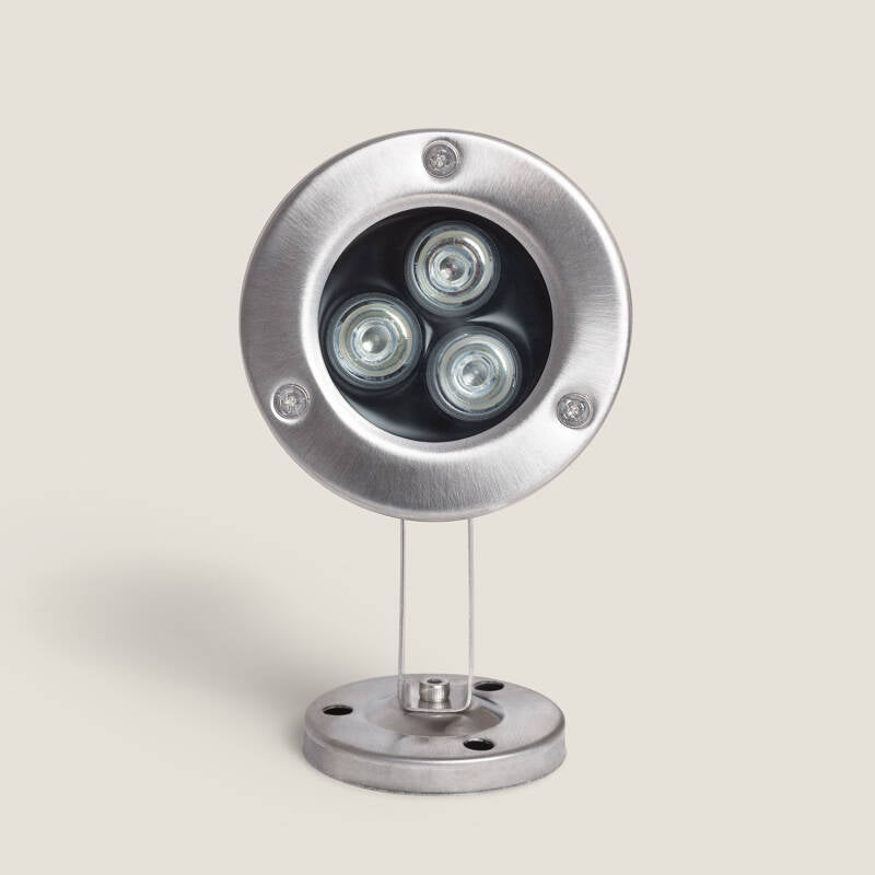 Foco Submersível LED RGB de 3 W para Superfícies, 12 V CC, em Aço Inoxidável, XtraPool