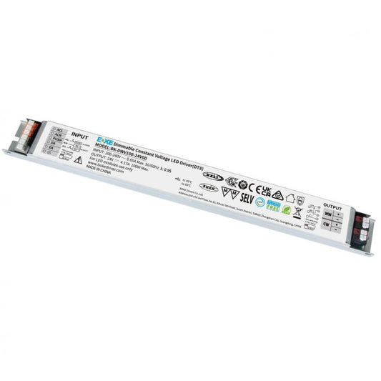 Fonte de Alimentação BOKE Regulável DALI/PUSH CCT Seleccionável 24V DC 100W 4.17A BK-DWV100