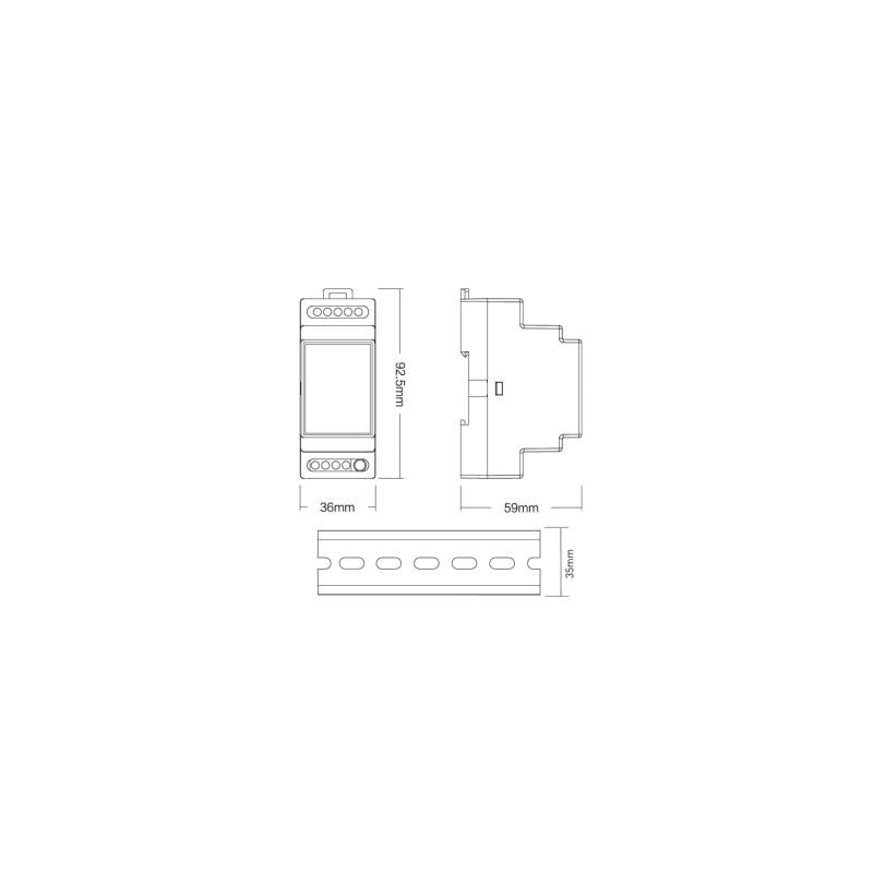 Fonte de alimentação BUS DALI 16V DC 250 mA MiBoxer DL-POW1