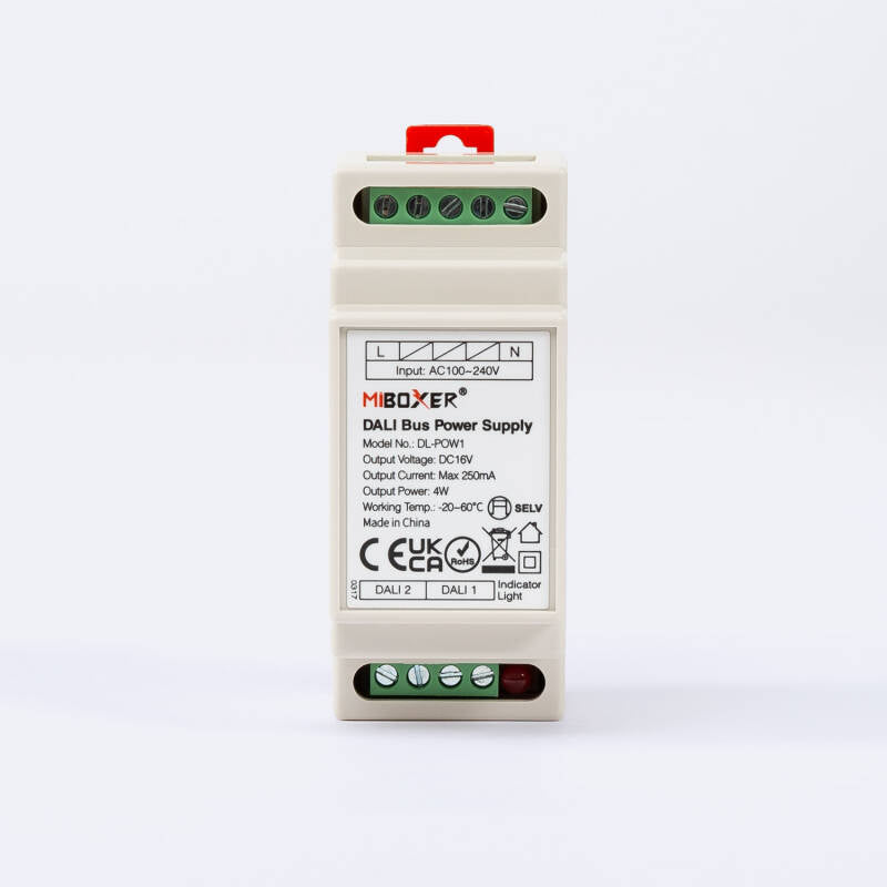 Fonte de alimentação BUS DALI 16V DC 250 mA MiBoxer DL-POW1