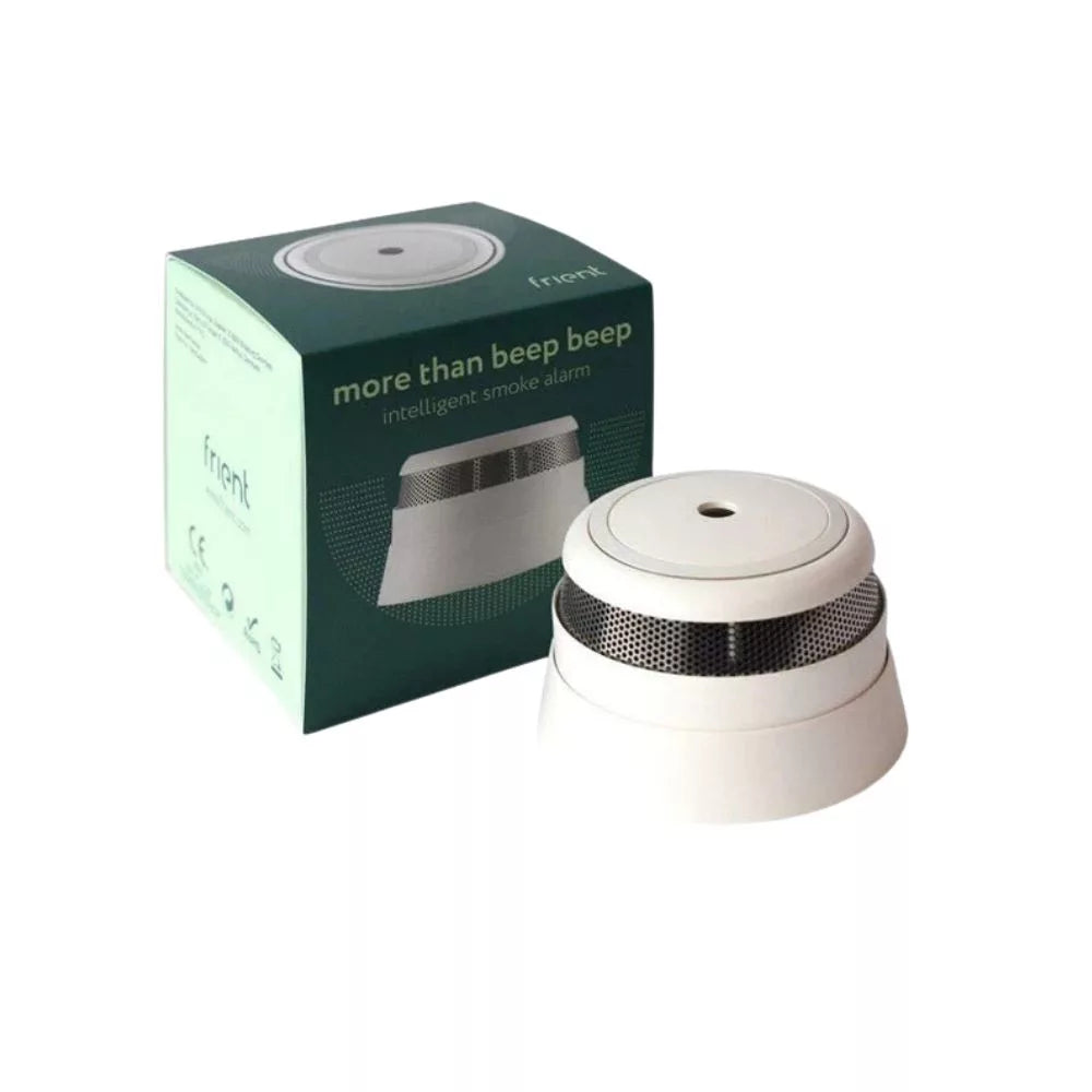 frient Intelligent Smoke Alarm – Optical smoke detector com thermometer and 85dB audible alarm, Zigbee (SMSZB-120)