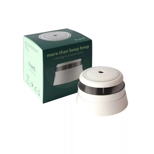 frient Intelligent Smoke Alarm – Optical smoke detector com thermometer and 85dB audible alarm, Zigbee (SMSZB-120)