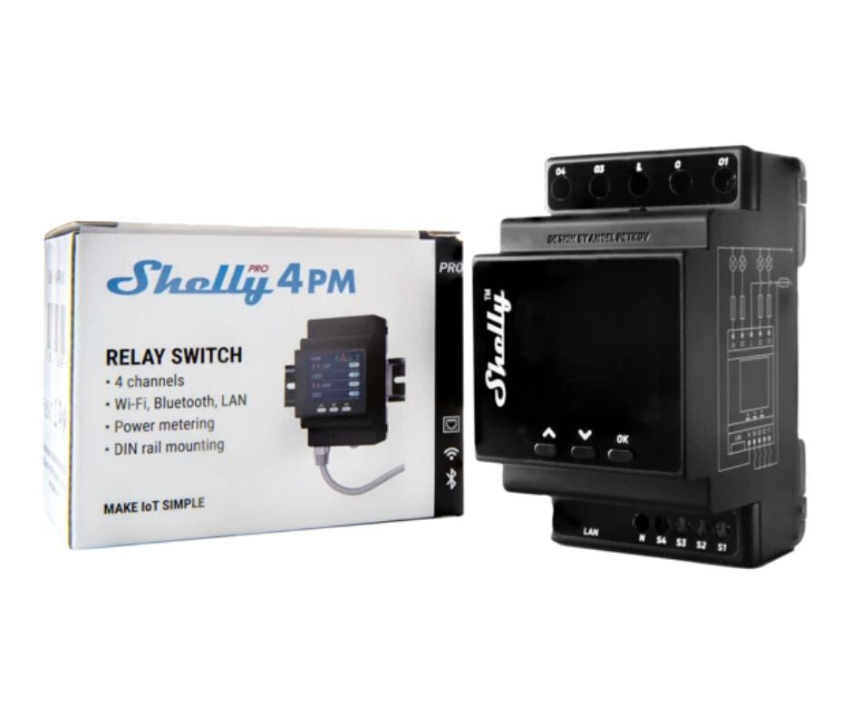 Shelly WIFI 4 canais Pro c/ medidor de consumo