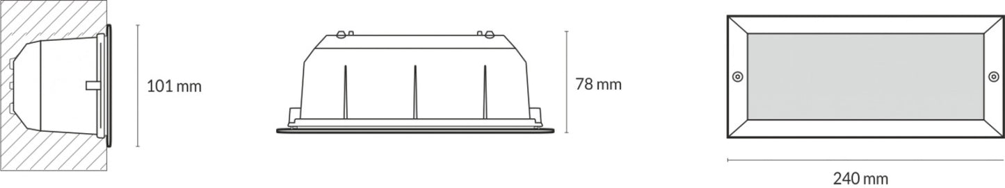 Projetor de Muro exterior E27 IP54 2001 Tromilux