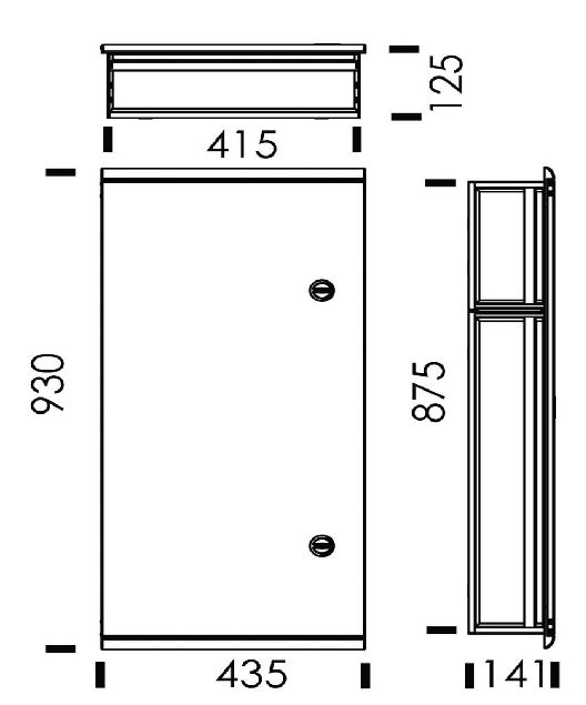 Quadro Embutir 5 Filas 85 Módulos IP54 MEGA TEV