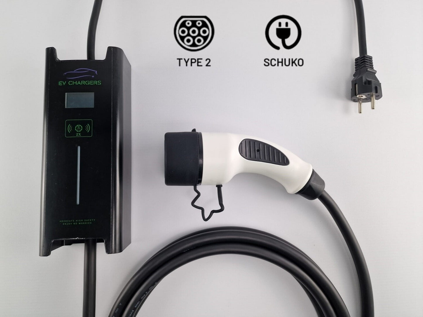 Carregador Portátil 230V 6A-16A 3.7Kw Tipo2 Monofásico - EVSE