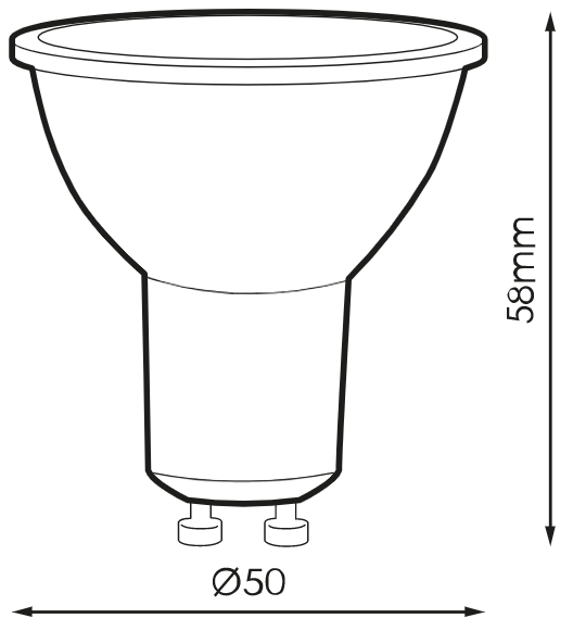 Lâmpada LED GU10 7W Basic Dimável Prilux