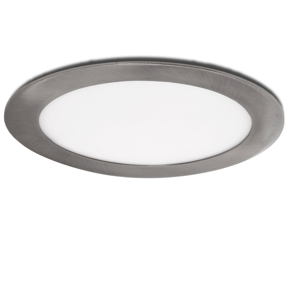Painel LED 12W 1200Lm 6000ºK Circular Níquel Acetinado 50.000H