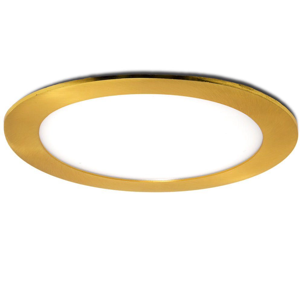 Painel LED 12W 1200Lm 2700ºK Circular Dourado 50.000H
