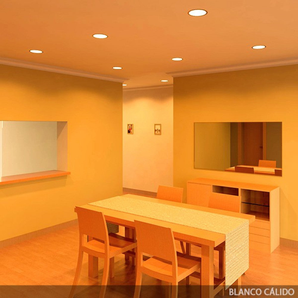 Painel LED 12W 1200Lm 2700ºK Circular Dourado 50.000H