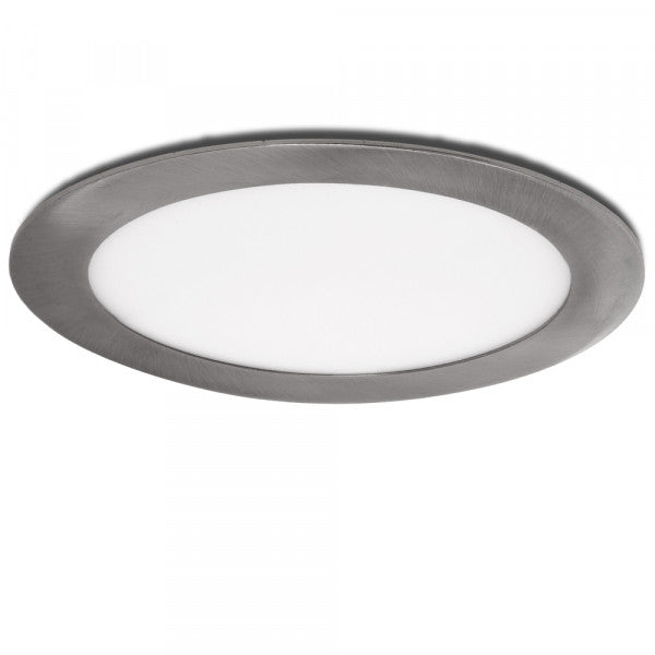 Painel LED 18W 1800Lm 6000ºK Circular Níquel Acetinado 50.000H