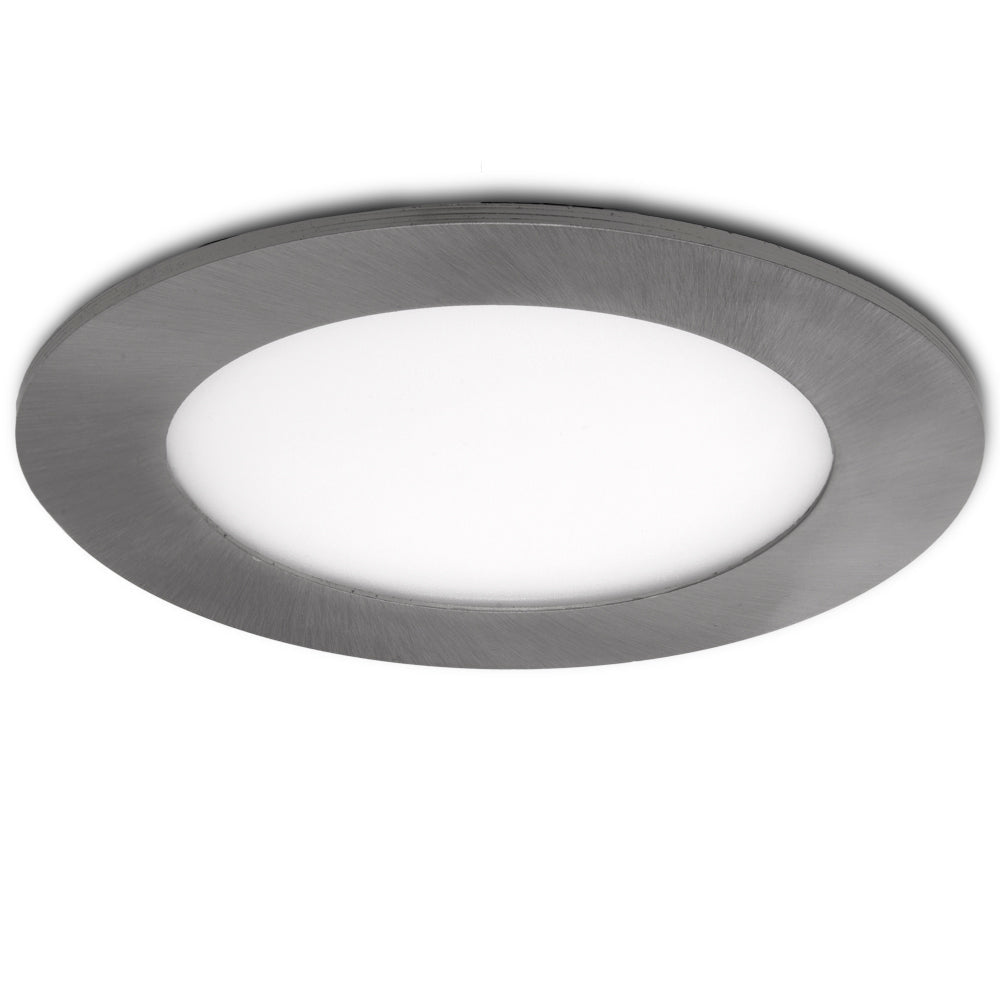 Painel LED 6W 600Lm 6000ºK Circular Níquel Acetinado 50.000H