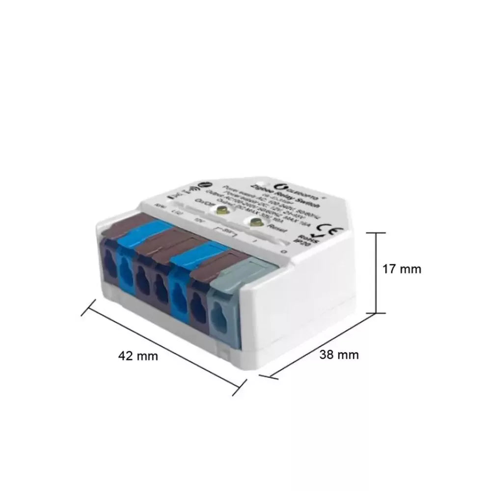 GLEDOPTO GL-C-310P ZigBee 3.0 + 2.4GHz RF relay switch module (AC, DC, dry contact)