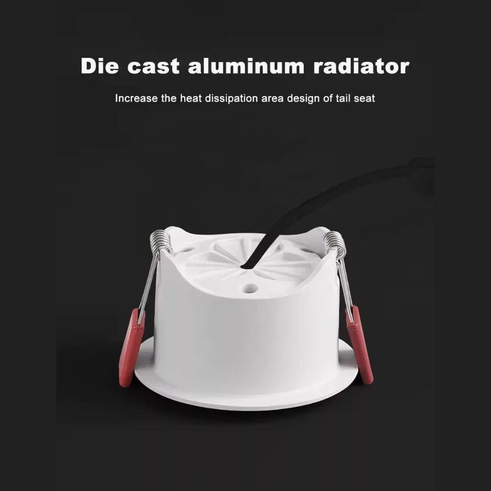 Gledopto GL-D-009P Zigbee Pro (Zigbee 3.0 + RF receiver) smart encastrável LED downlight (800 lumens. IP40), com branco frame