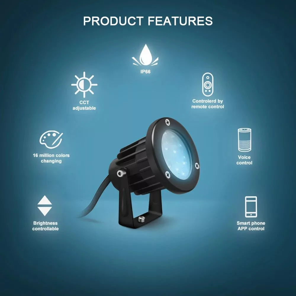 Gledopto GL-G-002P Zigbee Pro (Zigbee 3.0 + RF receiver) exterior garden spot light RGB+CCT 230V