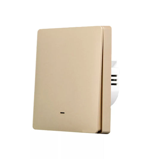 SmartWise B61 UNI Zigbee 3.0 + RF, 1-gang smart parede switch, universial wiring, physical push-button, gold colour