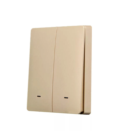 SmartWise parede switch front painel, gold colour, 2-button