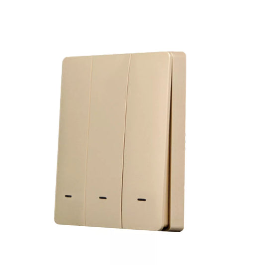 SmartWise parede switch front painel, gold colour, 3-button