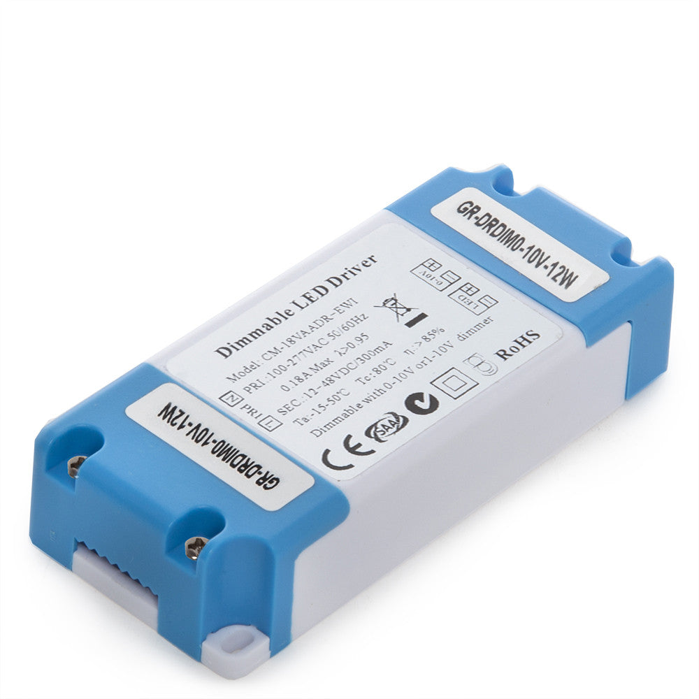 Driver Ajustável 0-10V Luz de Teto / Placa /Led Downlight 12W