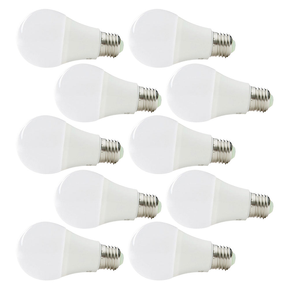 Pack de 10 Lâmpadas LED Esféricas Alumínio/PC E27 9W 810Lm 40.000H
