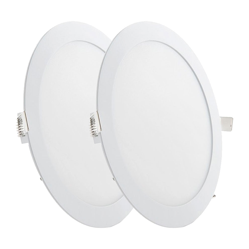 Pacote de 2 painéis LED 20W 2000Lm 6000ºK Circular 40.000H