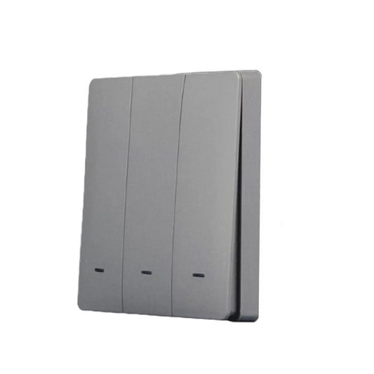 SmartWise parede switch front painel, dim grey, 3-button