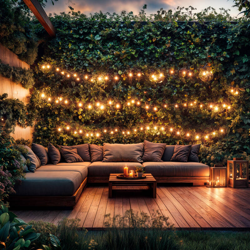 Grinalda de Luzes Exterior Easyfit 12VAC com 10 Lâmpadas 5.65m