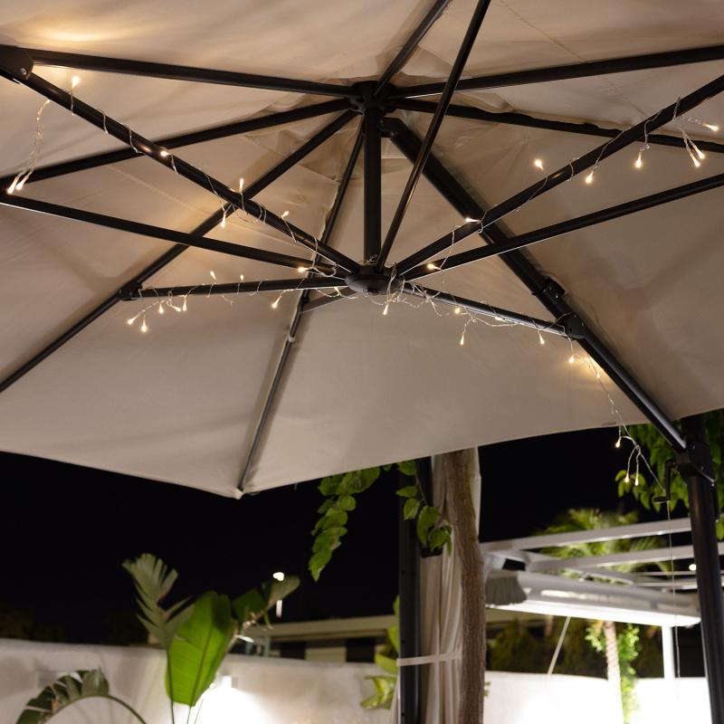 Grinalda Exterior LED à Pilhas para Guarda-Sol 2m