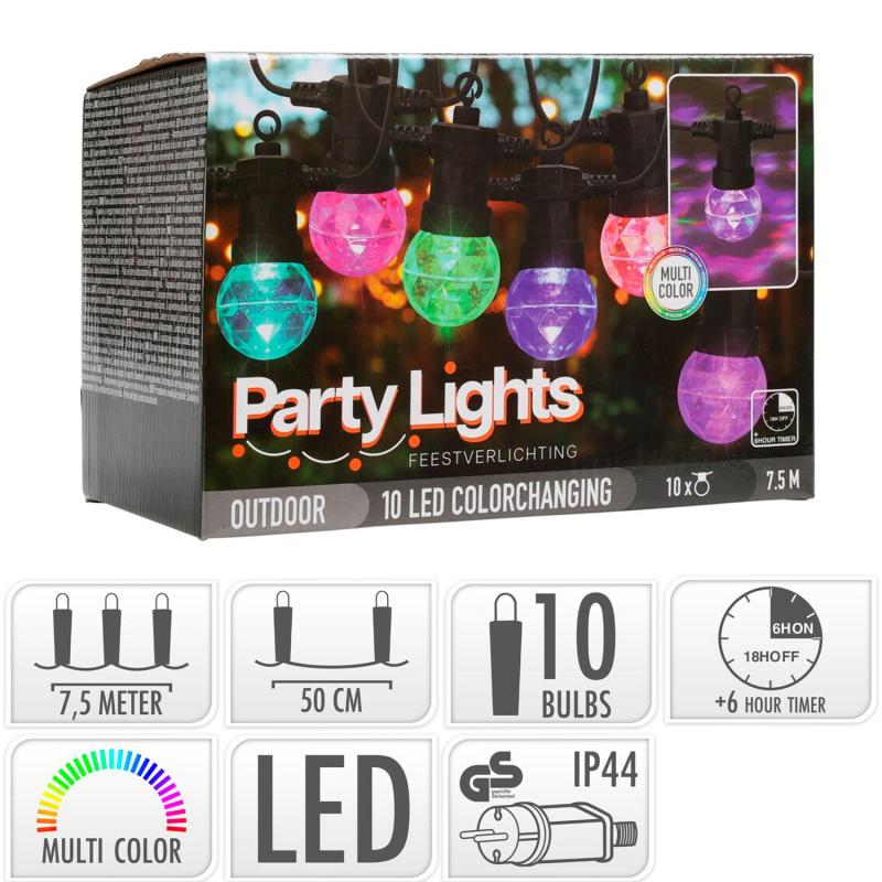 Grinalda Exterior LED RGB 10 Lâmpadas Alec 7,5 m