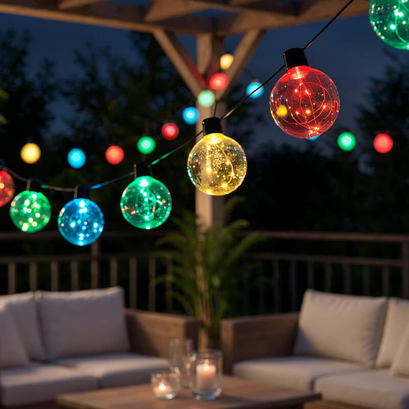 Grinalda Exterior LED RGB 10 Lâmpadas Jarli 7,5 m